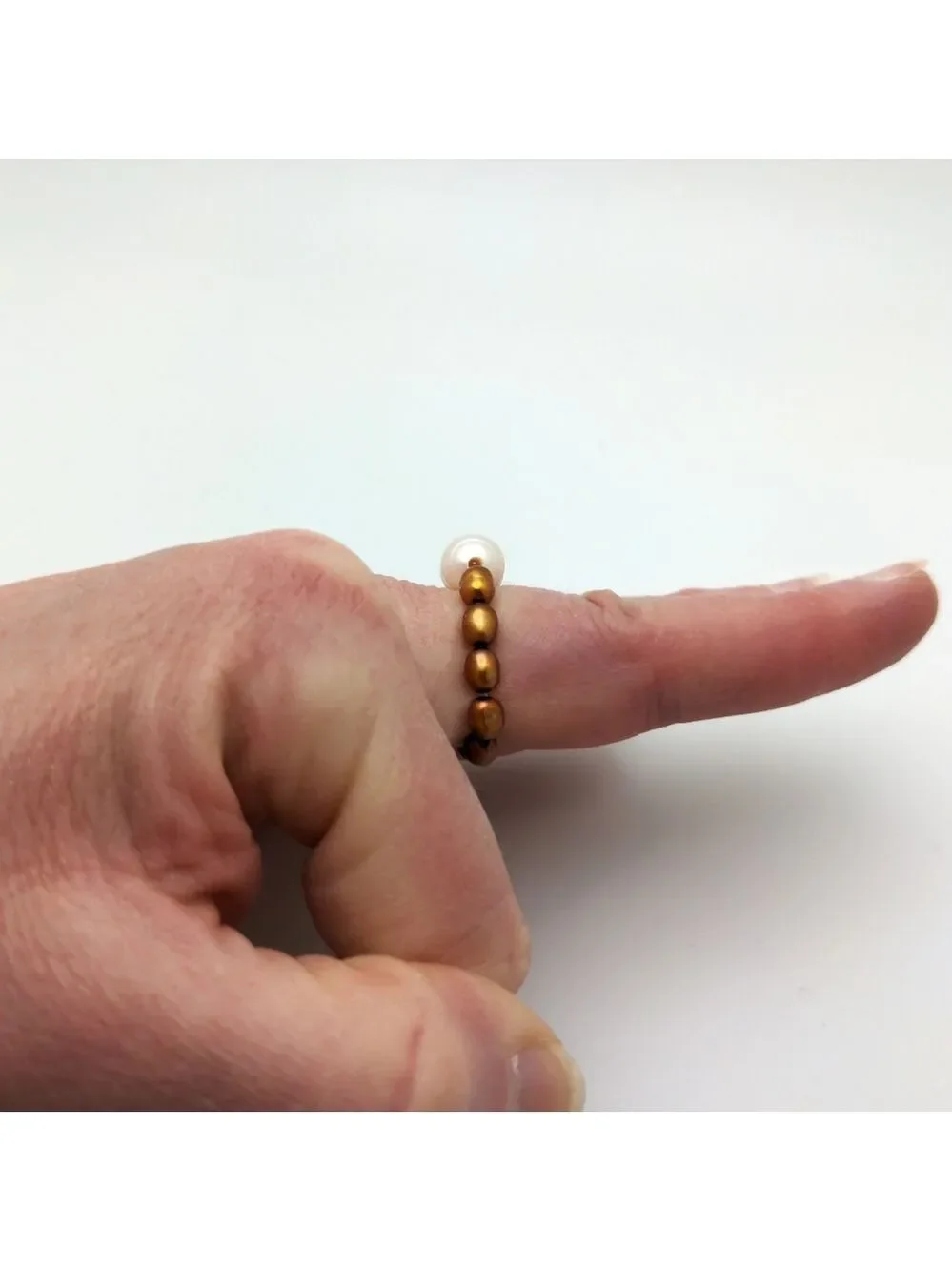 Handmade Baroque Pearl Gold Ring
